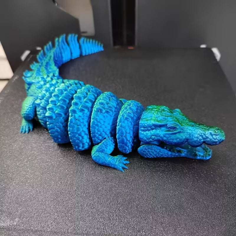 Flexi Articulated Multi Coloured Crocodile