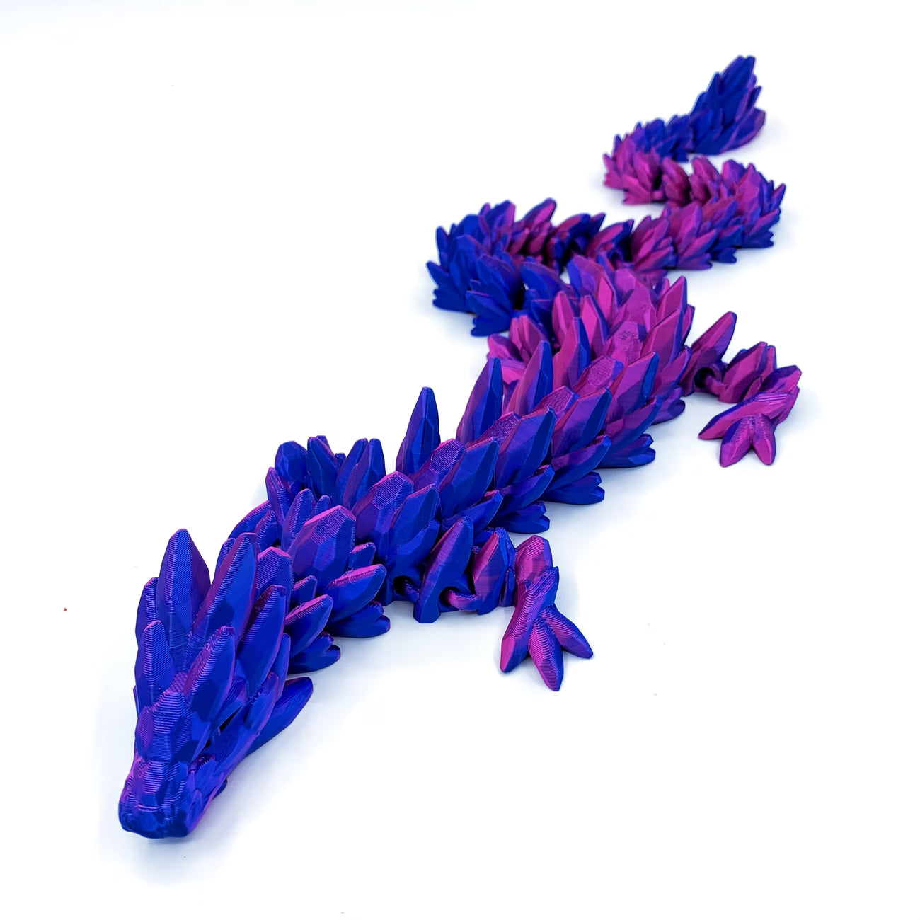 3d articulated iridescent dragon