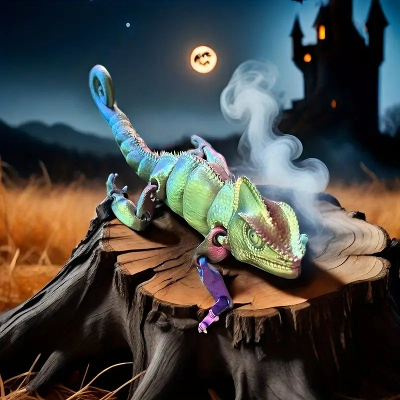Fun Multi Coloured Flexi Articulated Chameleon