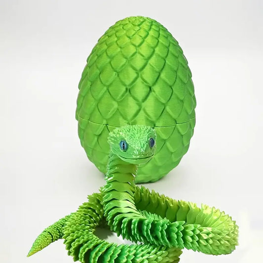 Flexi Articulated Snake and Egg Green 30cm 11.81in