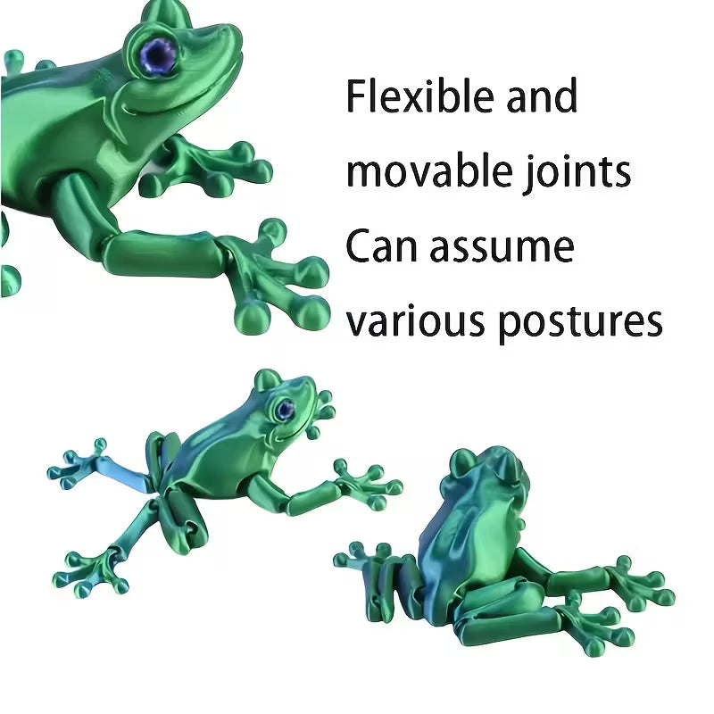 Flexi Articulated Frog Green 10cm 3.91in
