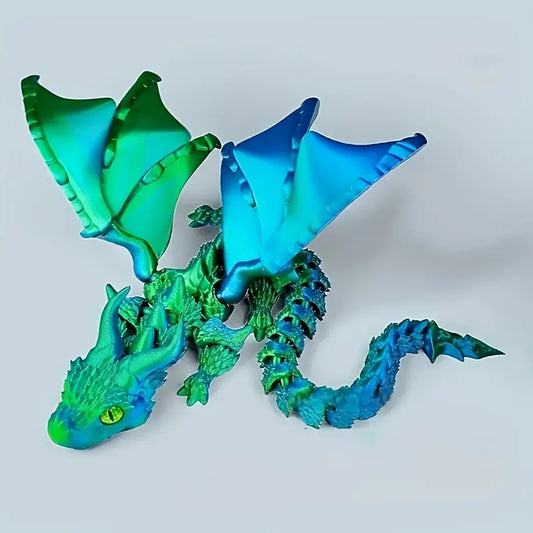 Large Flexi Articulated Flying Dragon 23.5in Iridescent