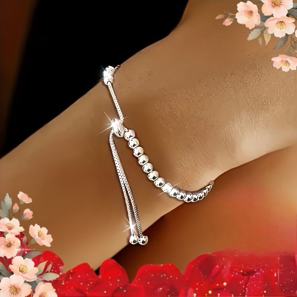 Silver Light Bead Bracelet