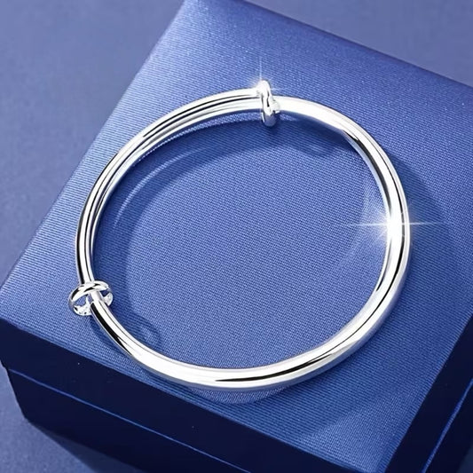 Sterling Silver Adjustable Bangle