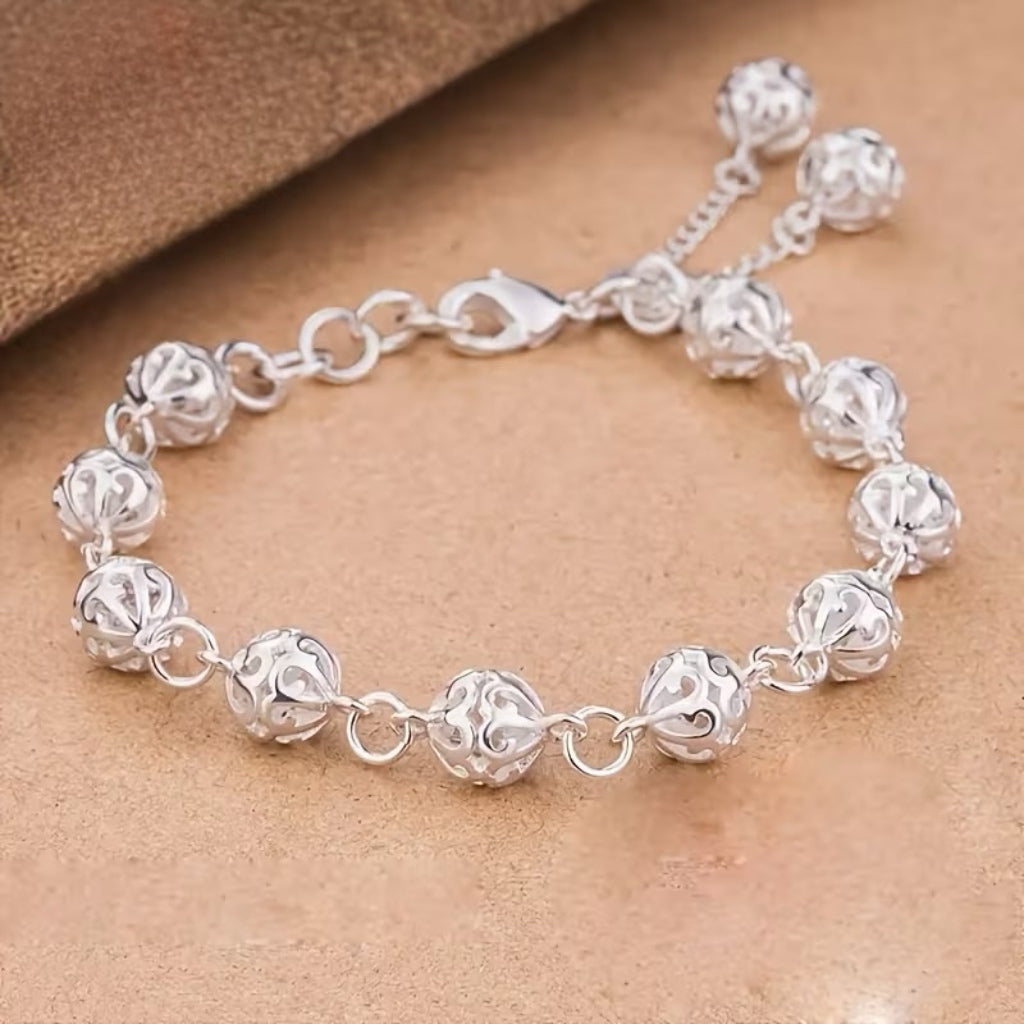 Sterling Silver Hollow Bead bracelet
