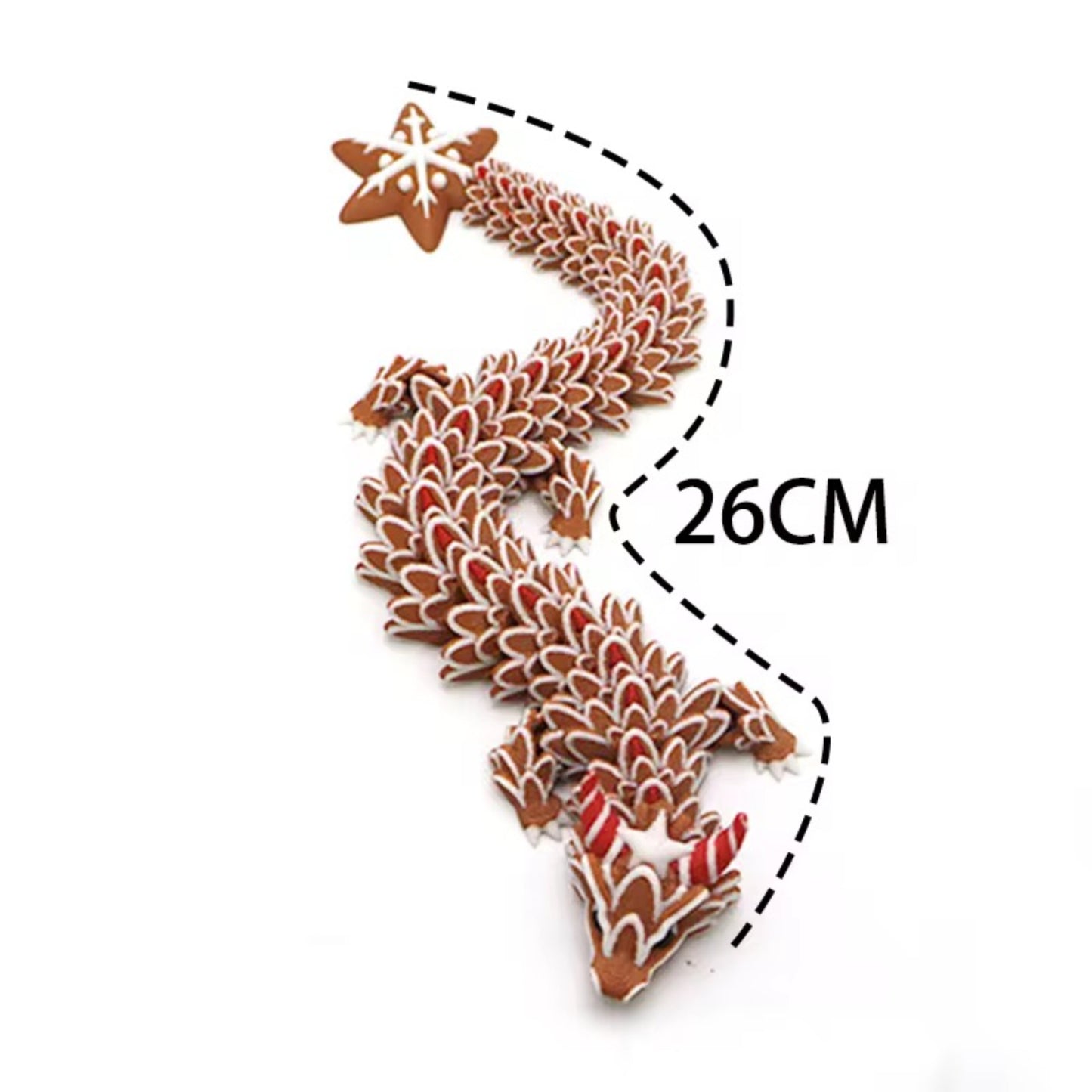 3d articulated Gingerbread dragon.