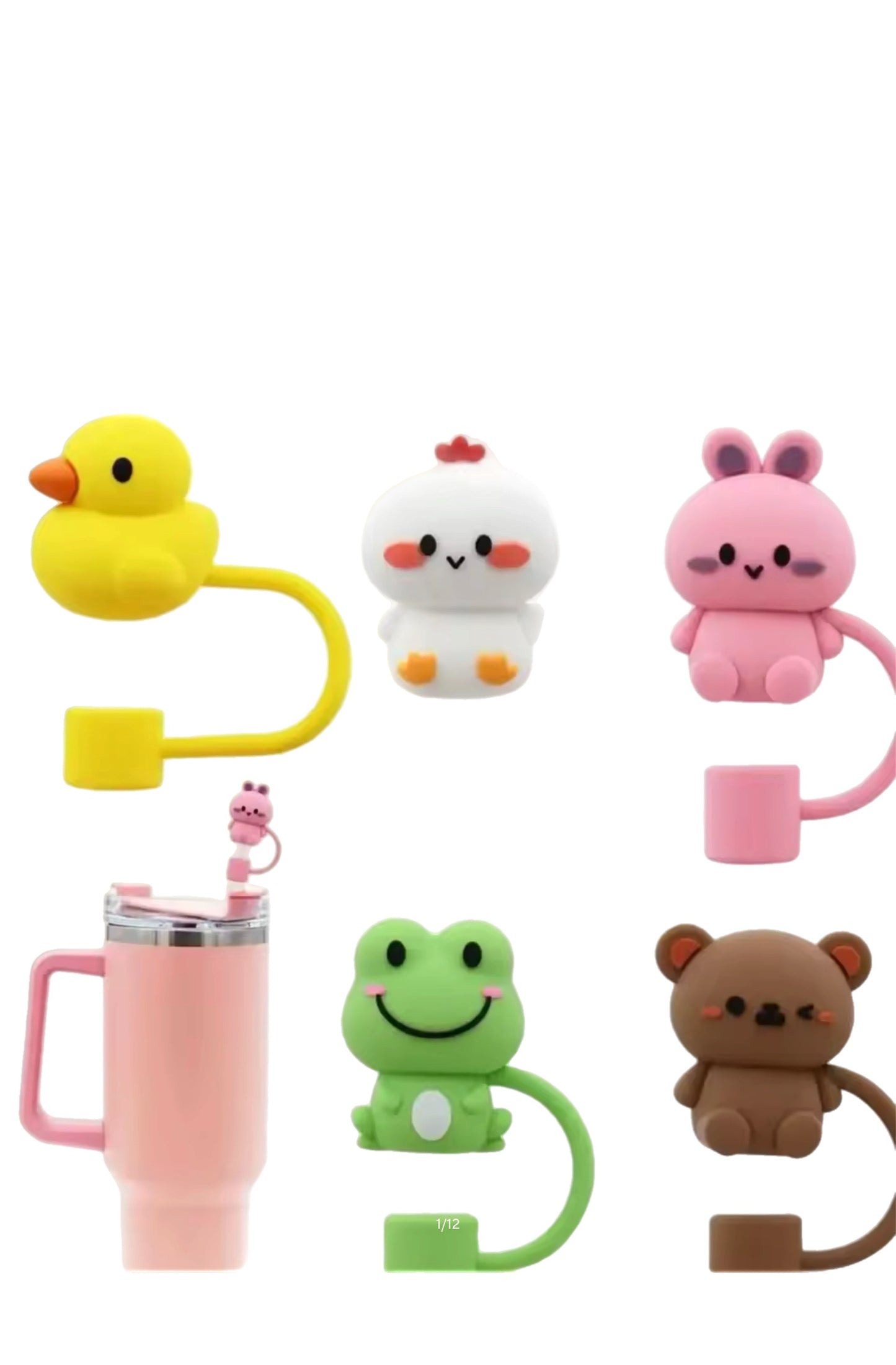 Animals Straw Topper