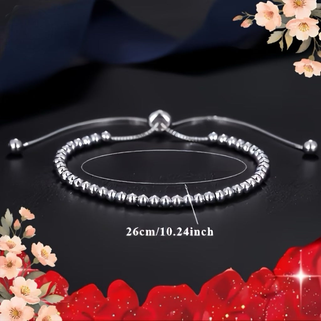 Silver Light Bead Bracelet