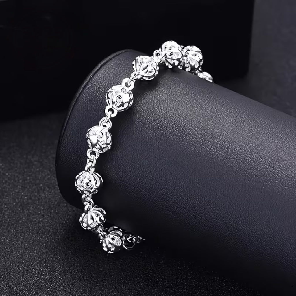 Sterling Silver Hollow Bead bracelet