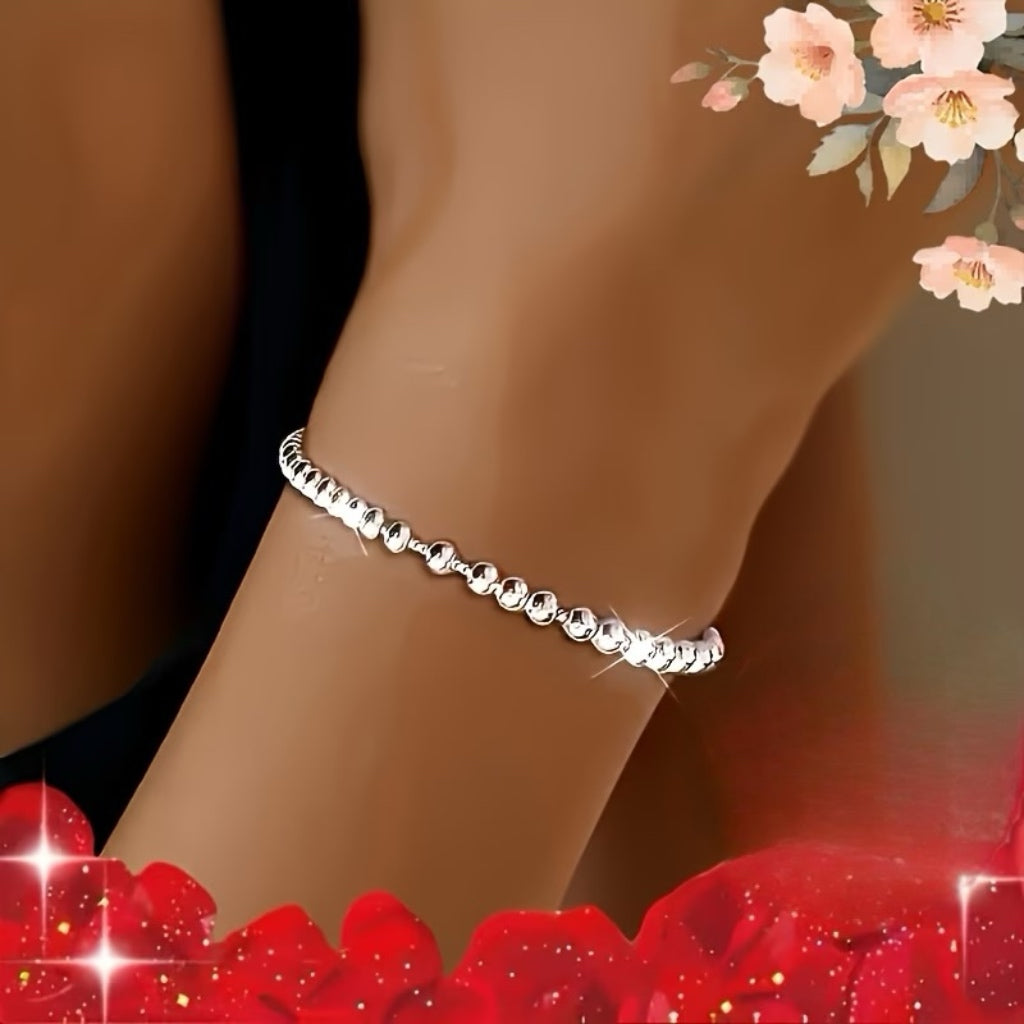 Silver Light Bead Bracelet