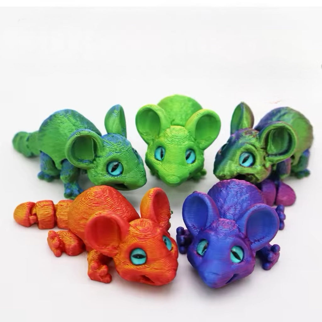 Super Flexi Articulated Mouse Blue Green 8cm