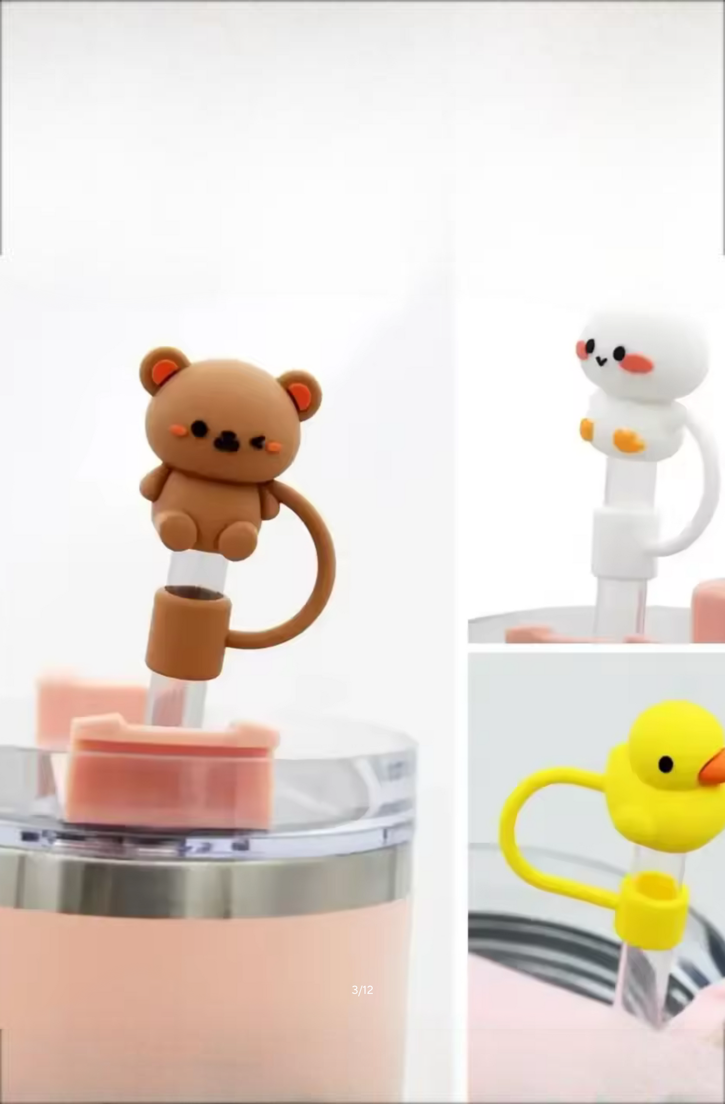 Animals Straw Topper