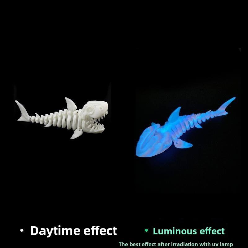 3d articulated skeleton Shark