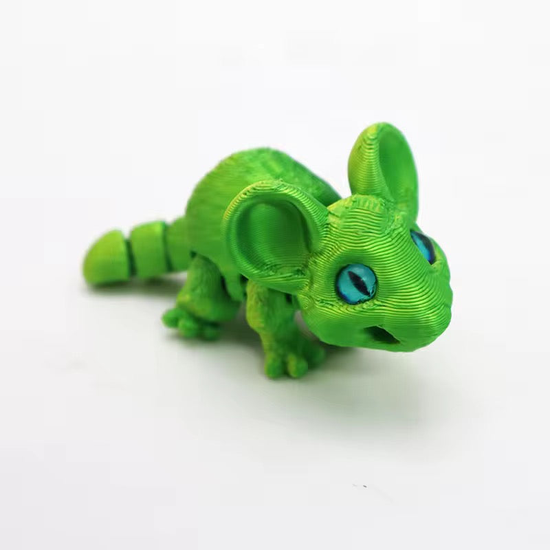 Super Flexi Articulated Mouse Yellow Green 8cm