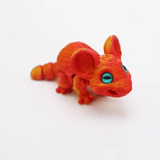 Super Flexi Articulated Mouse Red Gold 8cm