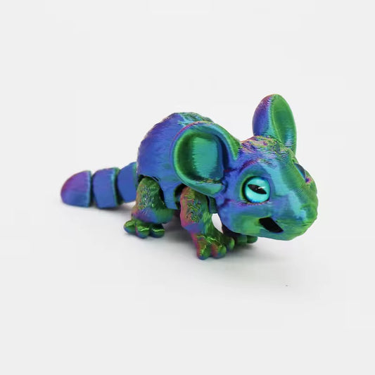 Super Flexi Articulated Mouse Blue Green 8cm