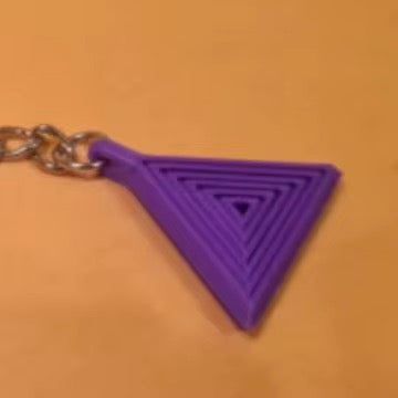 Triangle 3d printed fidget keyring