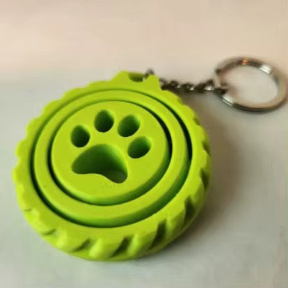 paw print 3d printed fidget spinner keyring