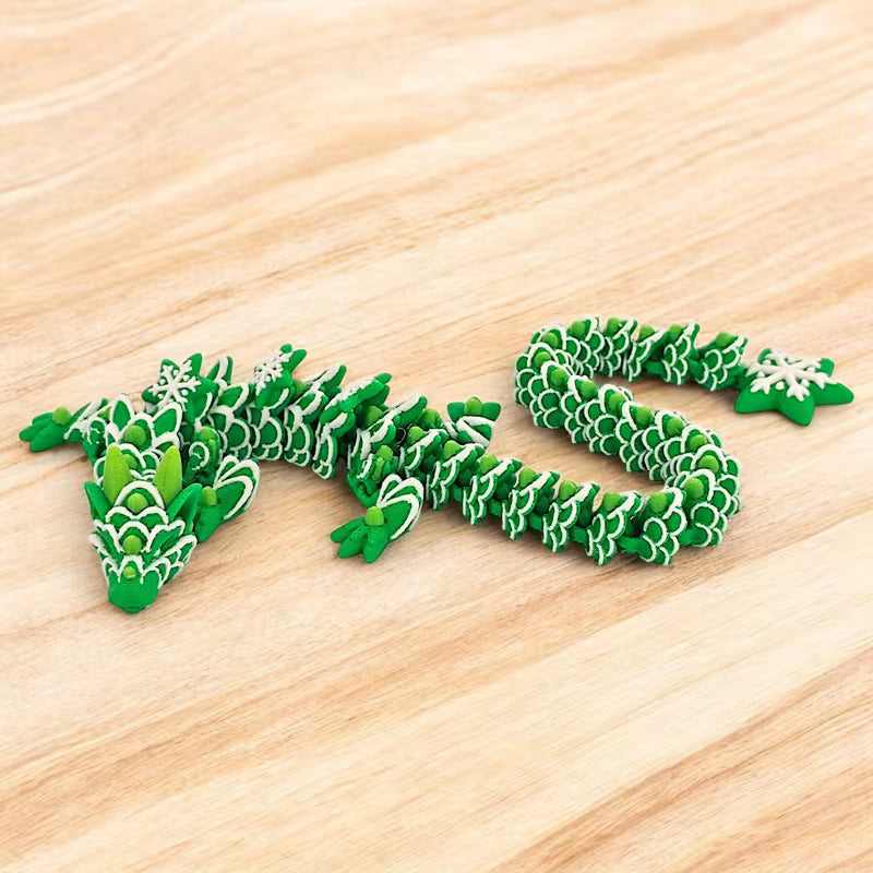 3d articulated snowflake dragon
