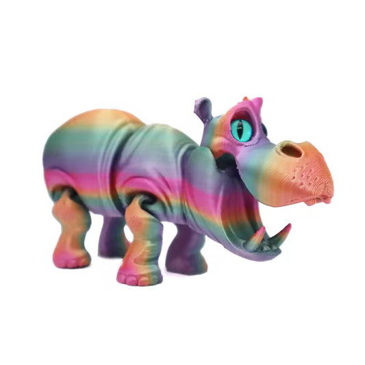 Super Flexi Articulated Hippo 10 cm Dazzling