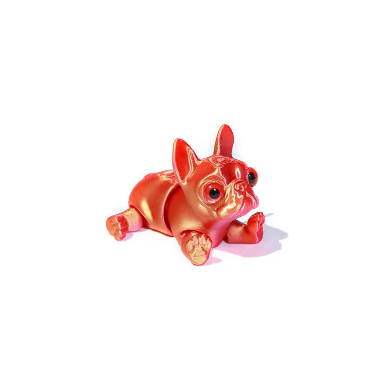 Super Flexi Articulated French Bulldog 6cm Plum Blue