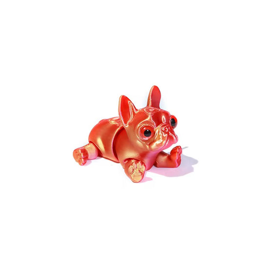 Super Flexi Articulated French Bulldog 6cm Orange