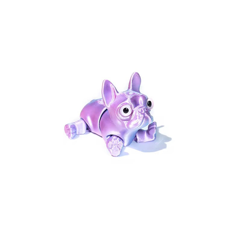 Super Flexi Articulated French Bulldog 6cm Plum Blue