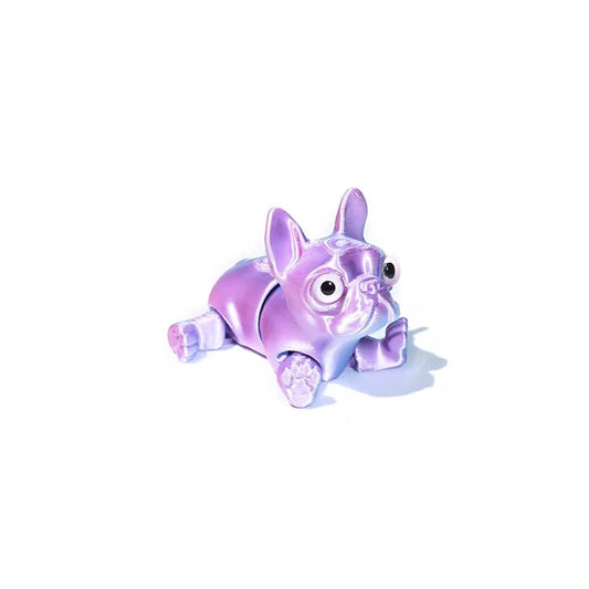 Super Flexi Articulated French Bulldog 6cm Lilac
