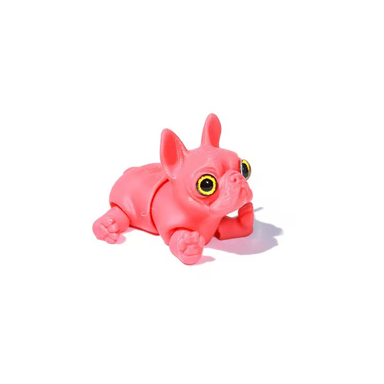 Super Flexi Articulated French Bulldog 6cm Plum Blue