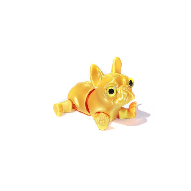 Super Flexi Articulated French Bulldog 6cm Yellow