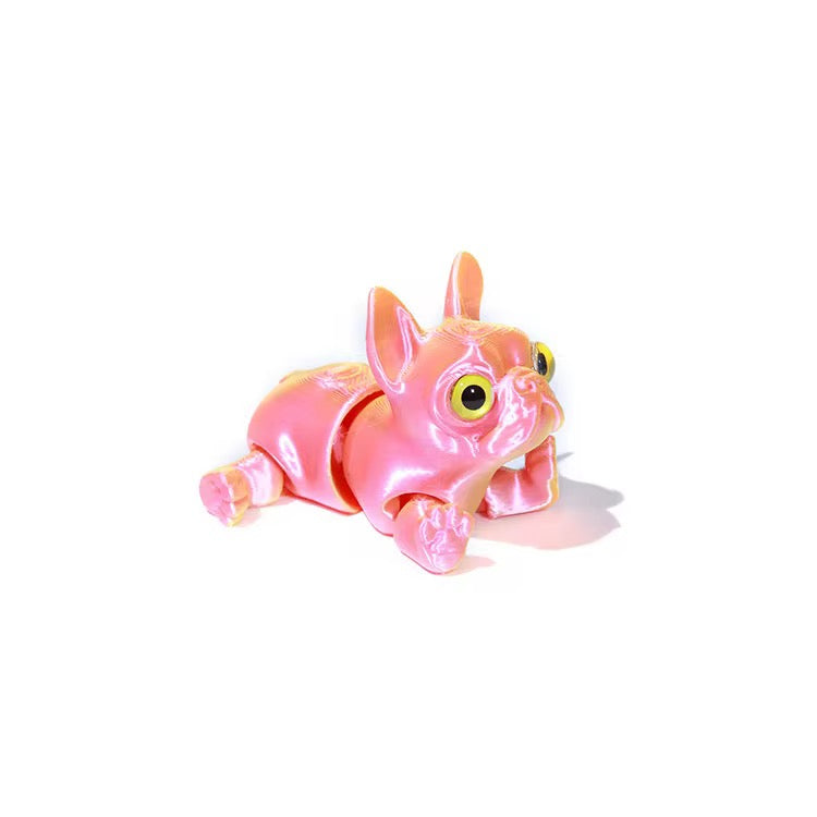 Super Flexi Articulated French Bulldog 6cm Yellow