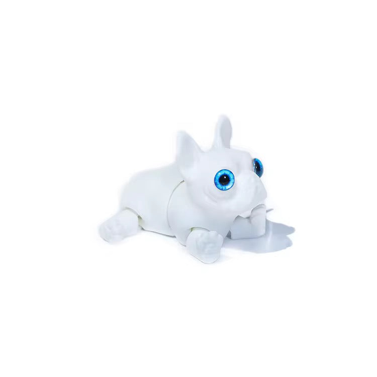 Super Flexi Articulated French Bulldog 6cm red blue