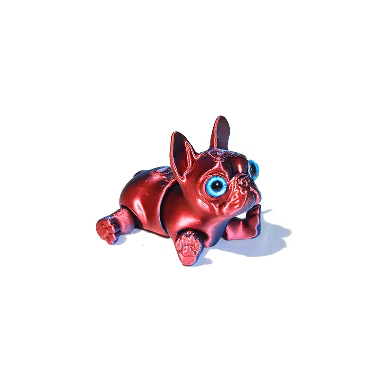 Super Flexi Articulated French Bulldog 6cm Plum Blue