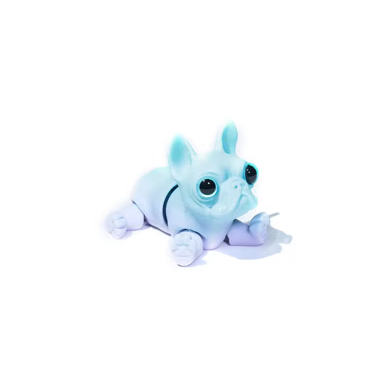 Super Flexi Articulated French Bulldog 6cm Plum Blue