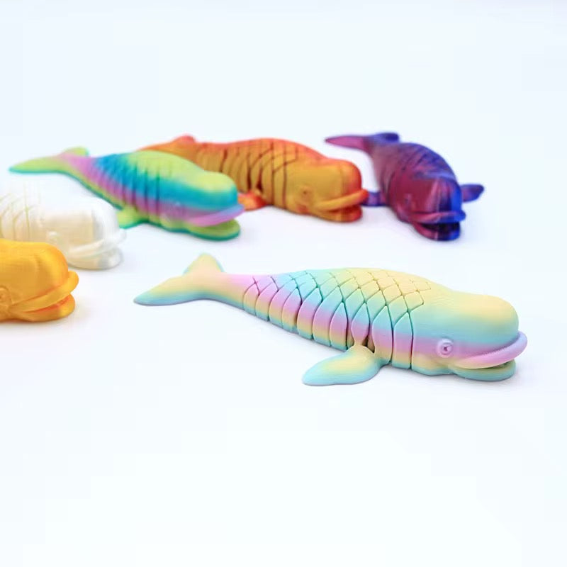 Super Flexi articulated Sperm whale Rainbow