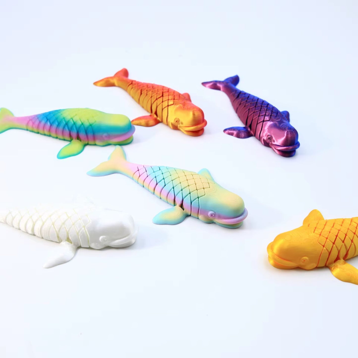 Super Flexi articulated Sperm whale Rainbow