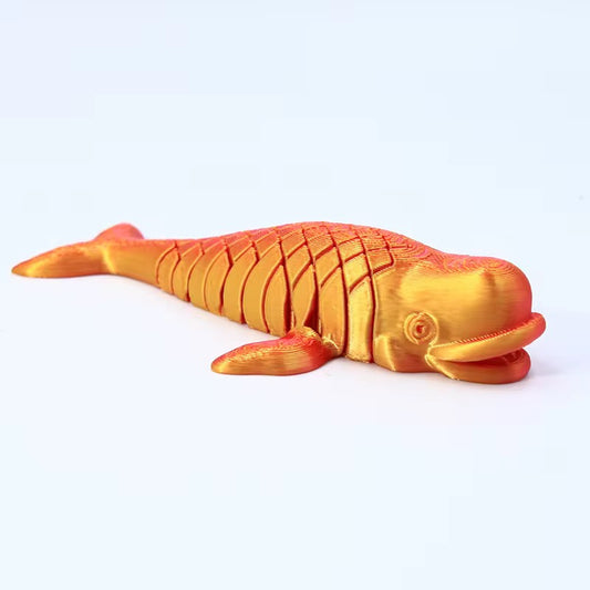 Super Flexi articulated Sperm whale Silk Gold