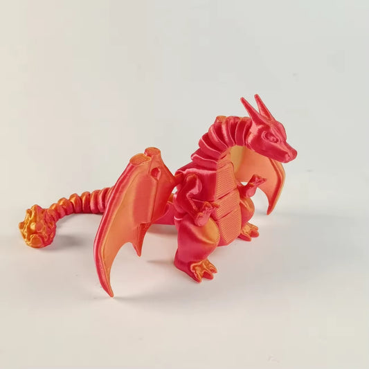 Super Flexy Articulated Charizard Winged Dragon 18.5cm Red Gold