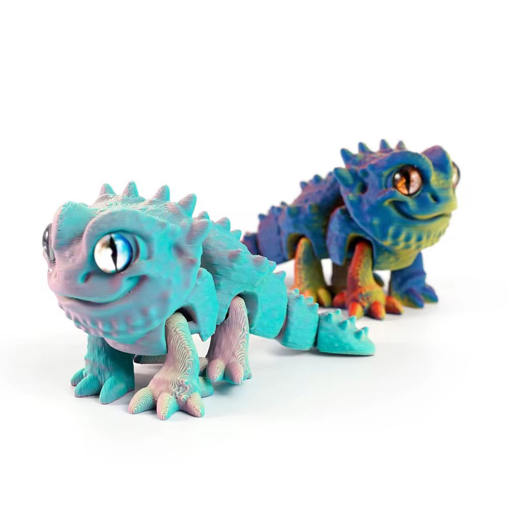 Super Flexi Articulated Fun Bearded Dragon 9cm rainbow