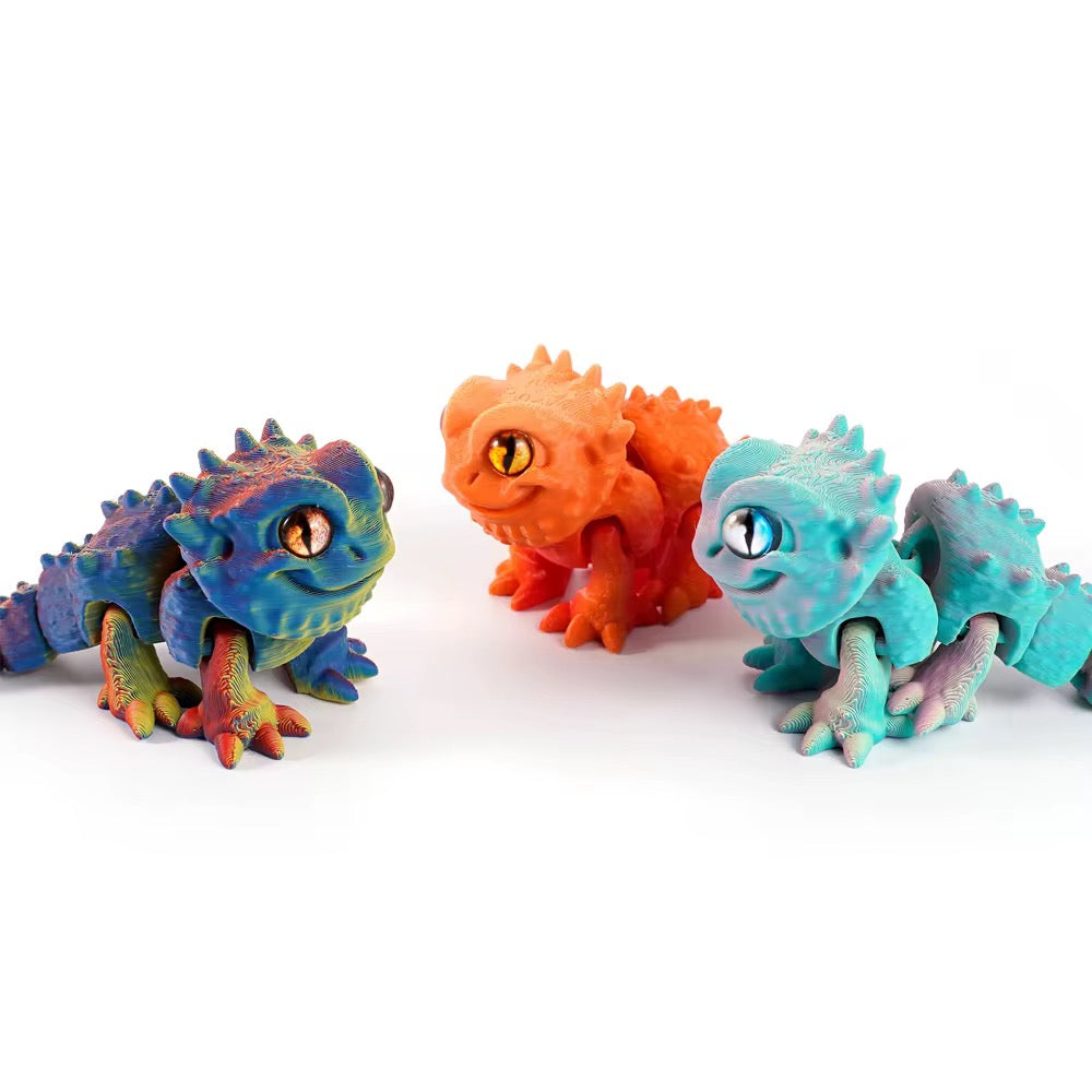 Super Flexi Articulated Fun Bearded Dragon 9cm rainbow