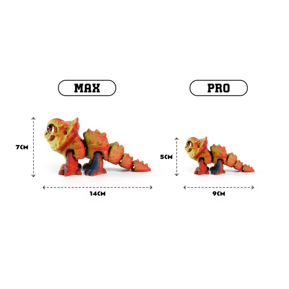 Super Flexi Articulated Fun Bearded Dragon 9cm rainbow