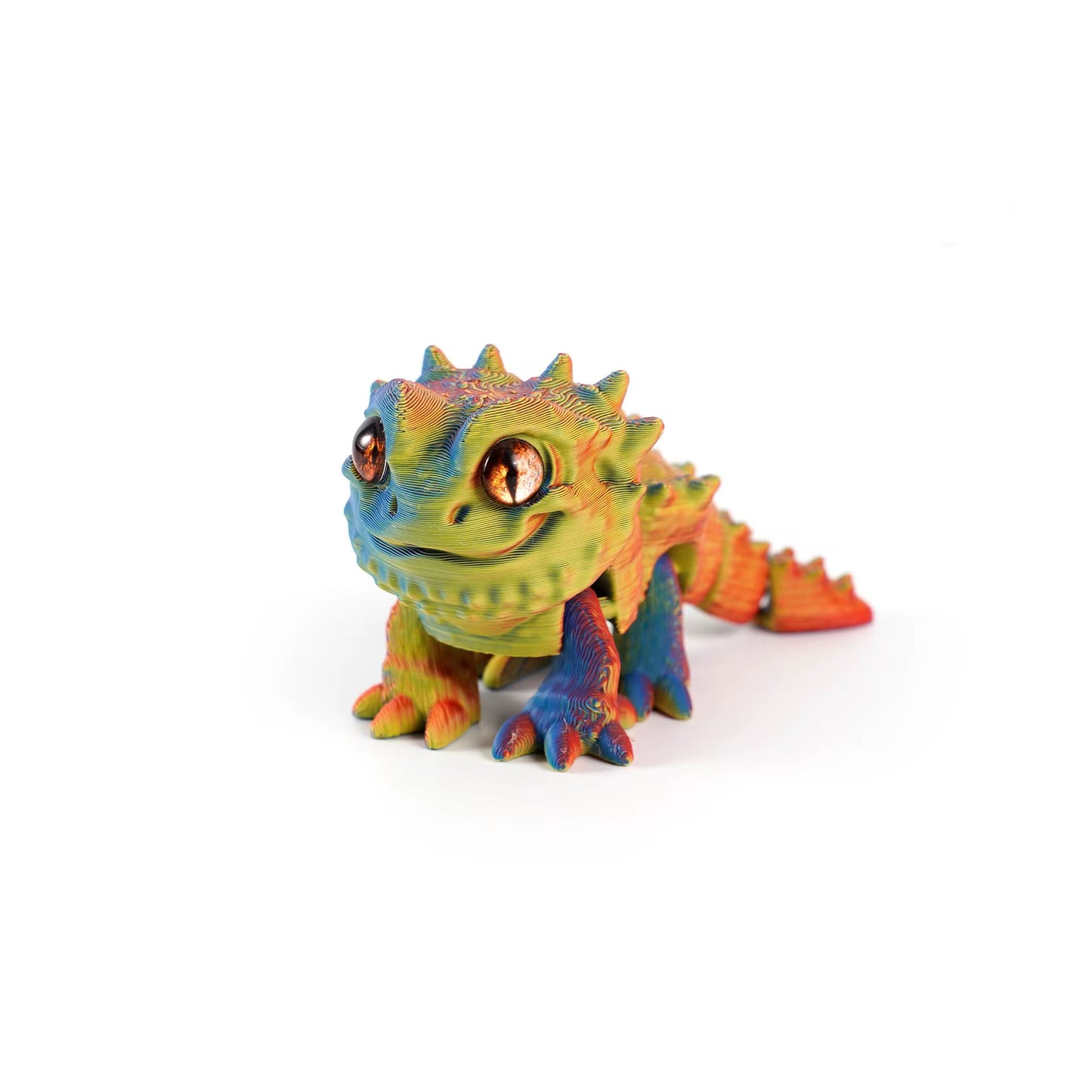 Super Flexi Articulated Fun Bearded Dragon 9cm rainbow