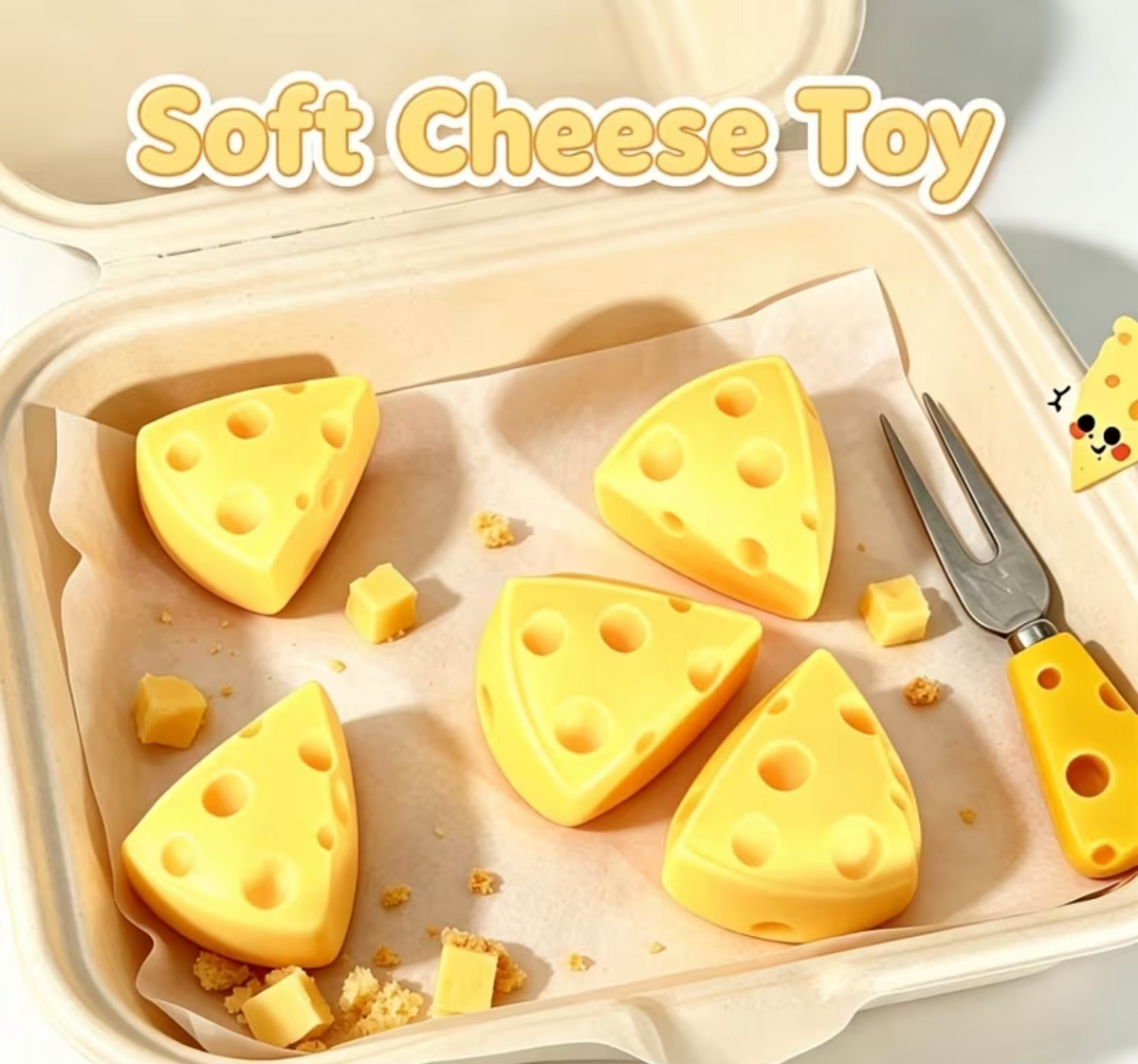 Small Cheese Triangle Squishy