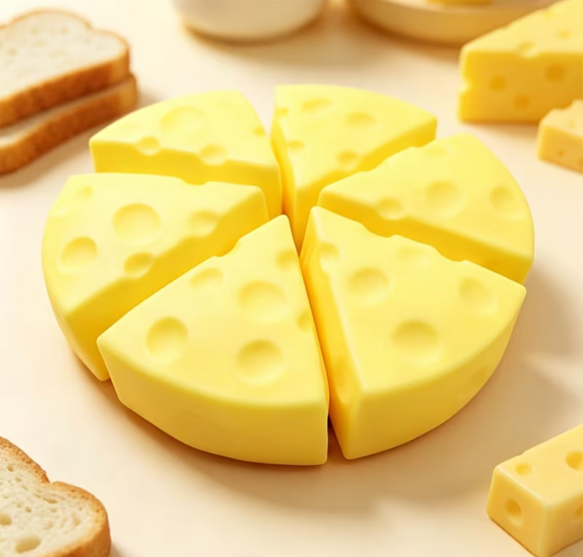 Medium cheese Triangle Squishy
