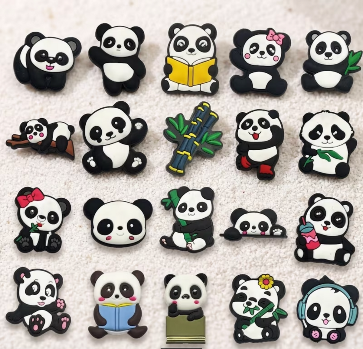 Panda Croc shoe charms