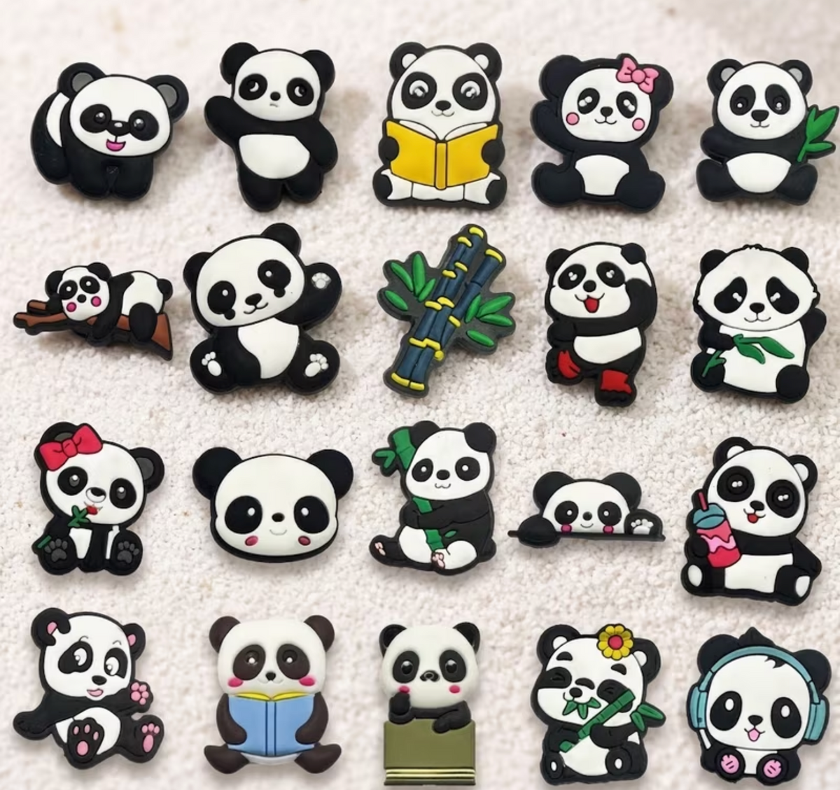 Panda Croc shoe charms
