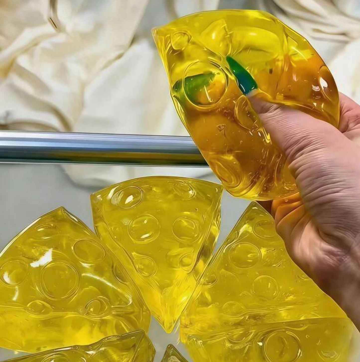 Honey cheese cubes squishy