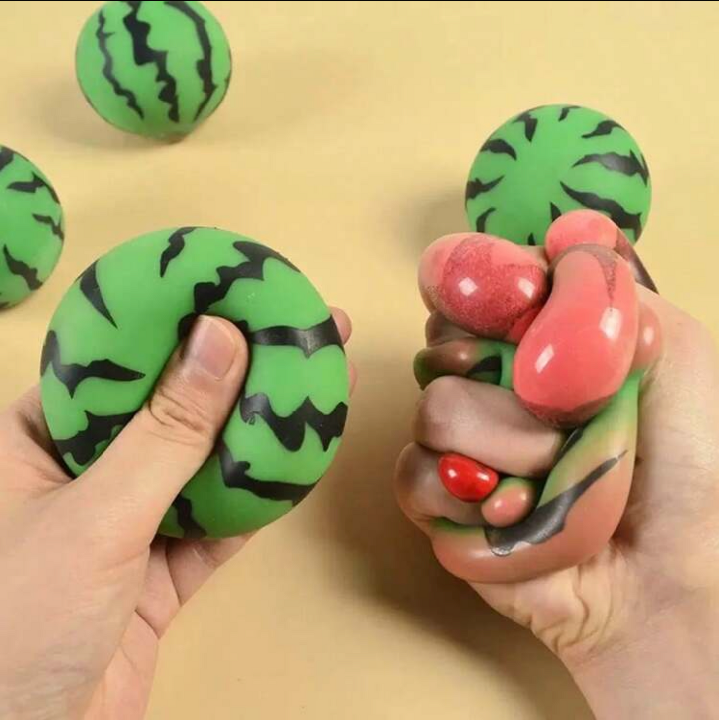 Colour changing watermelon squishy