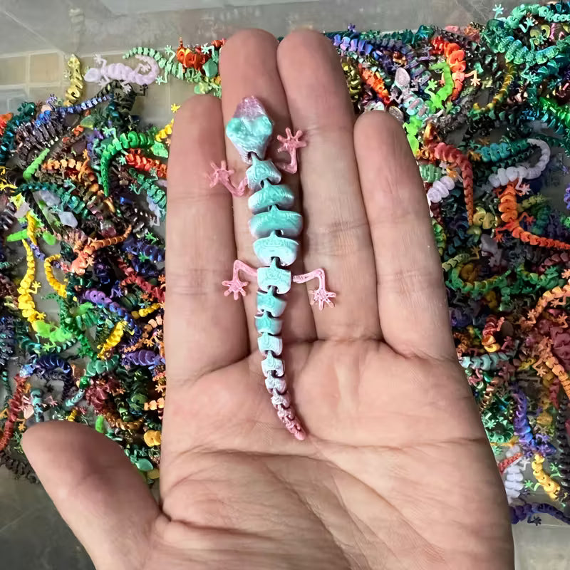 Flexi Mini Geckos 9cm Multi Coloured