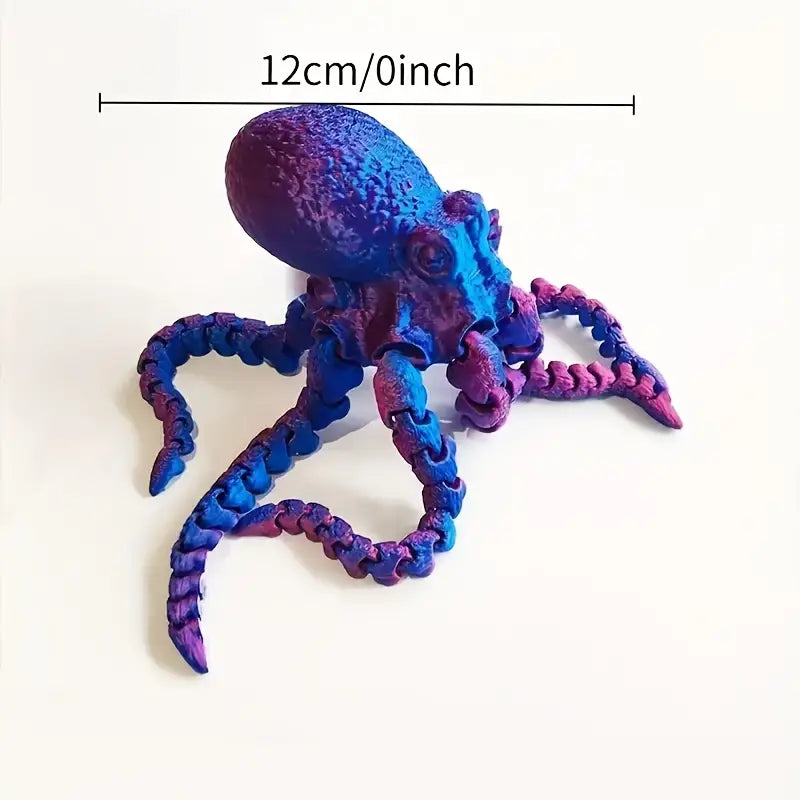 Flexi Articulated Octopus 7.28in 18.5cm Purple